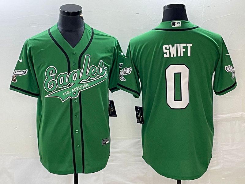 Men Philadelphia Eagles #0 Swift Green Co Branding Game NFL Jersey style 1->dallas cowboys->NFL Jersey